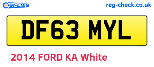 DF63MYL are the vehicle registration plates.