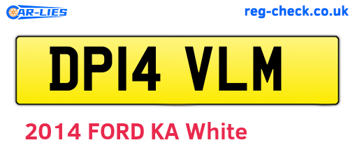 DP14VLM are the vehicle registration plates.