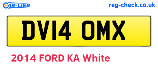 DV14OMX are the vehicle registration plates.
