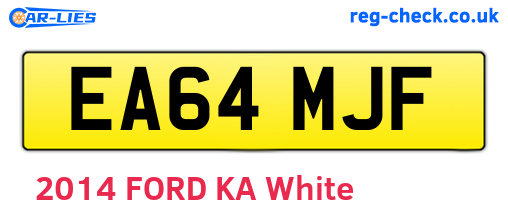 EA64MJF are the vehicle registration plates.