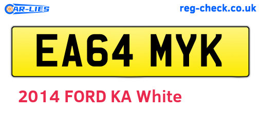 EA64MYK are the vehicle registration plates.