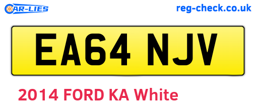 EA64NJV are the vehicle registration plates.