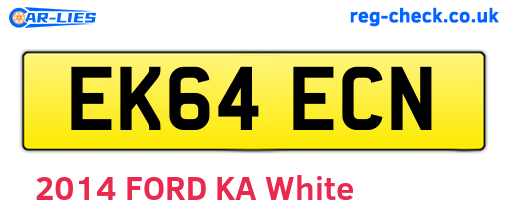 EK64ECN are the vehicle registration plates.
