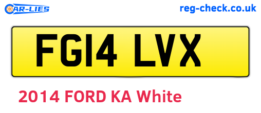FG14LVX are the vehicle registration plates.