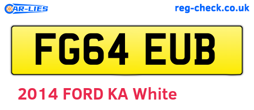 FG64EUB are the vehicle registration plates.