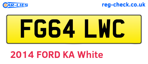 FG64LWC are the vehicle registration plates.