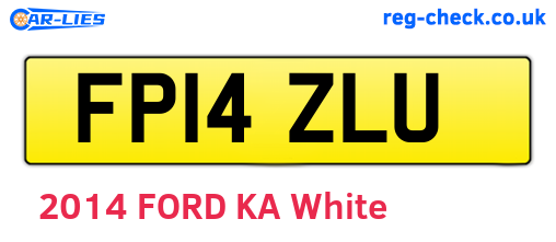 FP14ZLU are the vehicle registration plates.