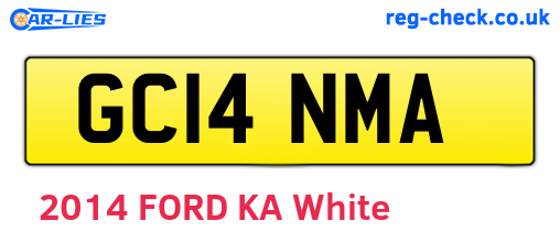 GC14NMA are the vehicle registration plates.