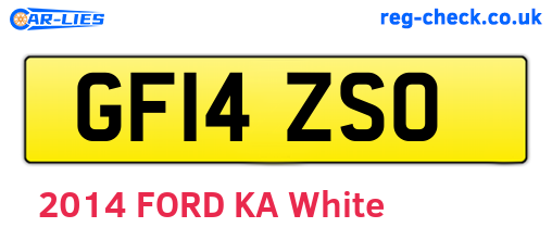 GF14ZSO are the vehicle registration plates.