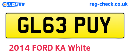 GL63PUY are the vehicle registration plates.