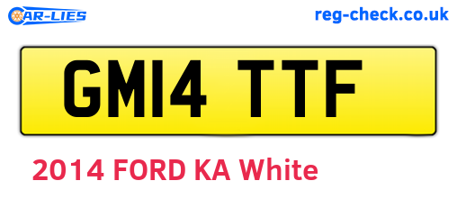 GM14TTF are the vehicle registration plates.