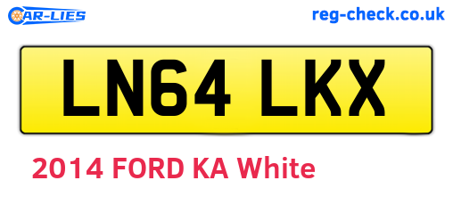 LN64LKX are the vehicle registration plates.
