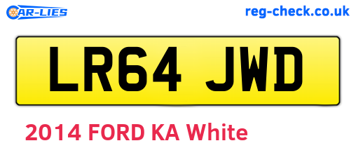 LR64JWD are the vehicle registration plates.