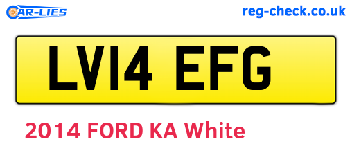 LV14EFG are the vehicle registration plates.