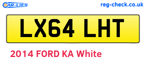 LX64LHT are the vehicle registration plates.