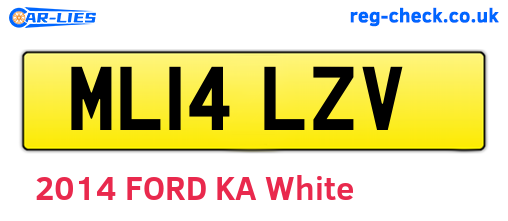 ML14LZV are the vehicle registration plates.
