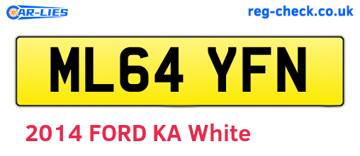 ML64YFN are the vehicle registration plates.