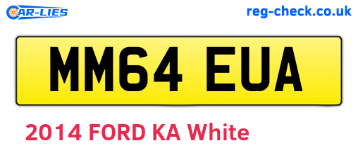 MM64EUA are the vehicle registration plates.