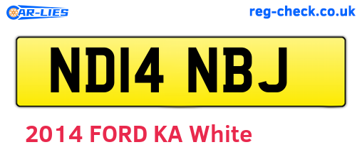 ND14NBJ are the vehicle registration plates.