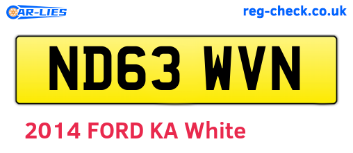 ND63WVN are the vehicle registration plates.