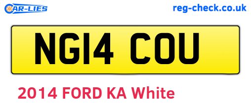 NG14COU are the vehicle registration plates.