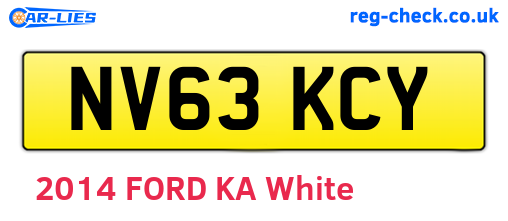 NV63KCY are the vehicle registration plates.