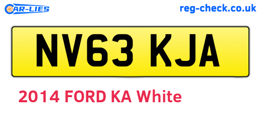 NV63KJA are the vehicle registration plates.
