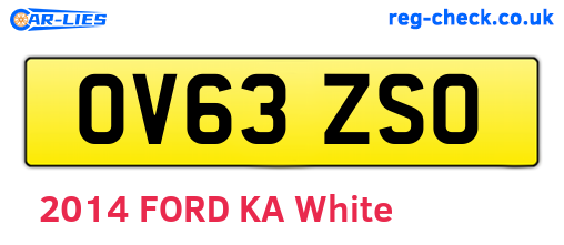 OV63ZSO are the vehicle registration plates.