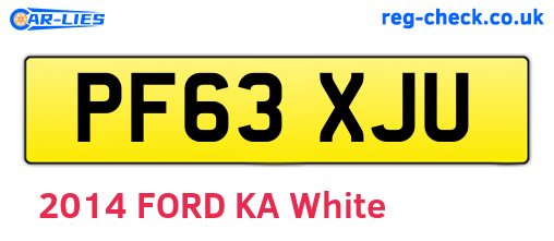 PF63XJU are the vehicle registration plates.