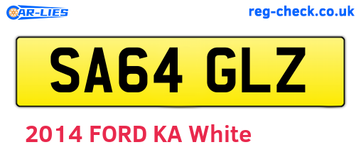 SA64GLZ are the vehicle registration plates.