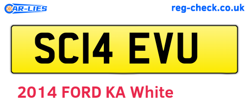 SC14EVU are the vehicle registration plates.