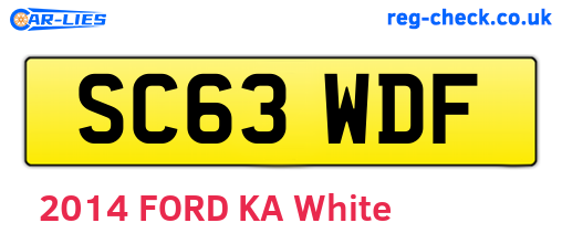 SC63WDF are the vehicle registration plates.
