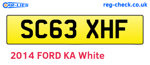 SC63XHF are the vehicle registration plates.