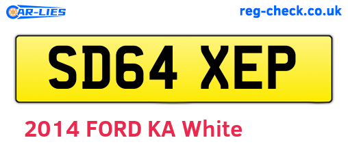 SD64XEP are the vehicle registration plates.