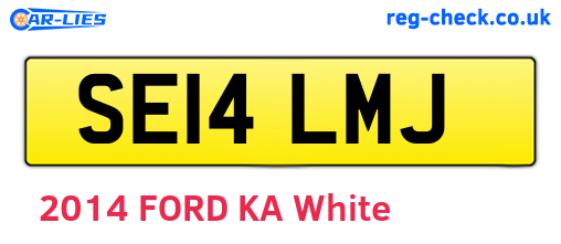 SE14LMJ are the vehicle registration plates.