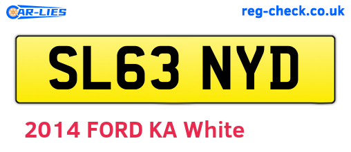 SL63NYD are the vehicle registration plates.