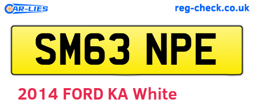 SM63NPE are the vehicle registration plates.