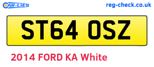 ST64OSZ are the vehicle registration plates.