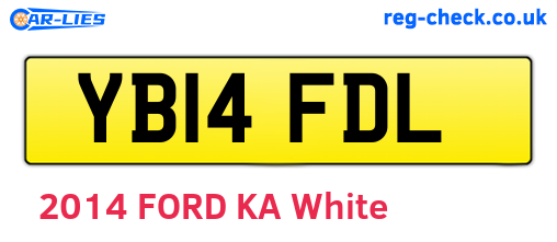 YB14FDL are the vehicle registration plates.