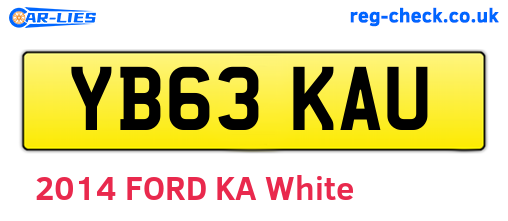 YB63KAU are the vehicle registration plates.