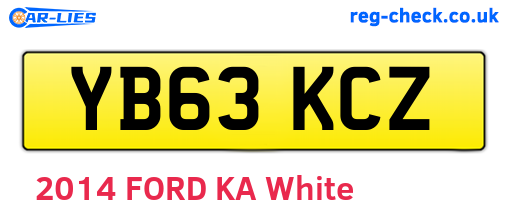 YB63KCZ are the vehicle registration plates.