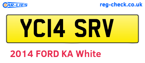 YC14SRV are the vehicle registration plates.