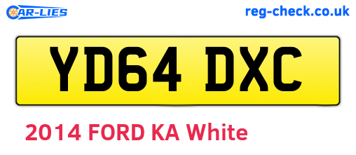 YD64DXC are the vehicle registration plates.