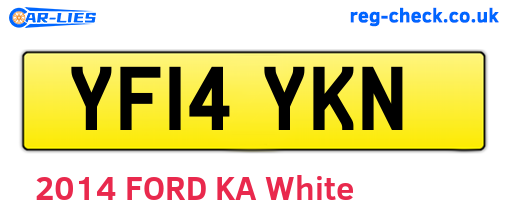 YF14YKN are the vehicle registration plates.