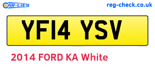 YF14YSV are the vehicle registration plates.