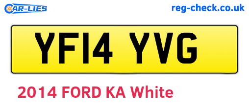 YF14YVG are the vehicle registration plates.