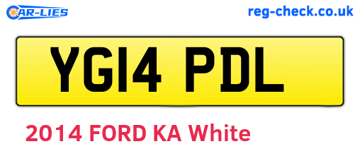 YG14PDL are the vehicle registration plates.