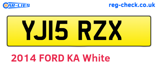 YJ15RZX are the vehicle registration plates.
