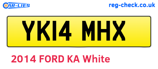 YK14MHX are the vehicle registration plates.