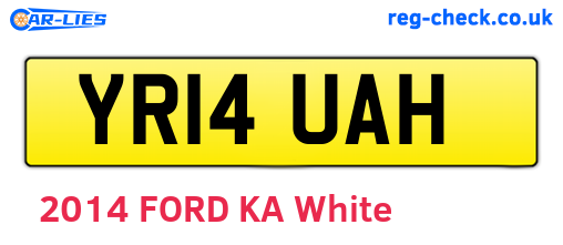 YR14UAH are the vehicle registration plates.